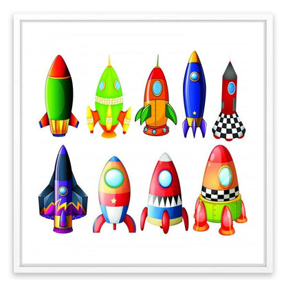 Colourful rockets