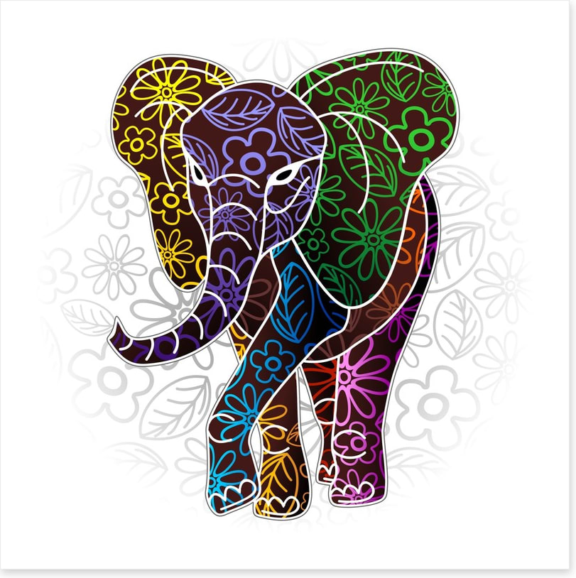 Elephant batik