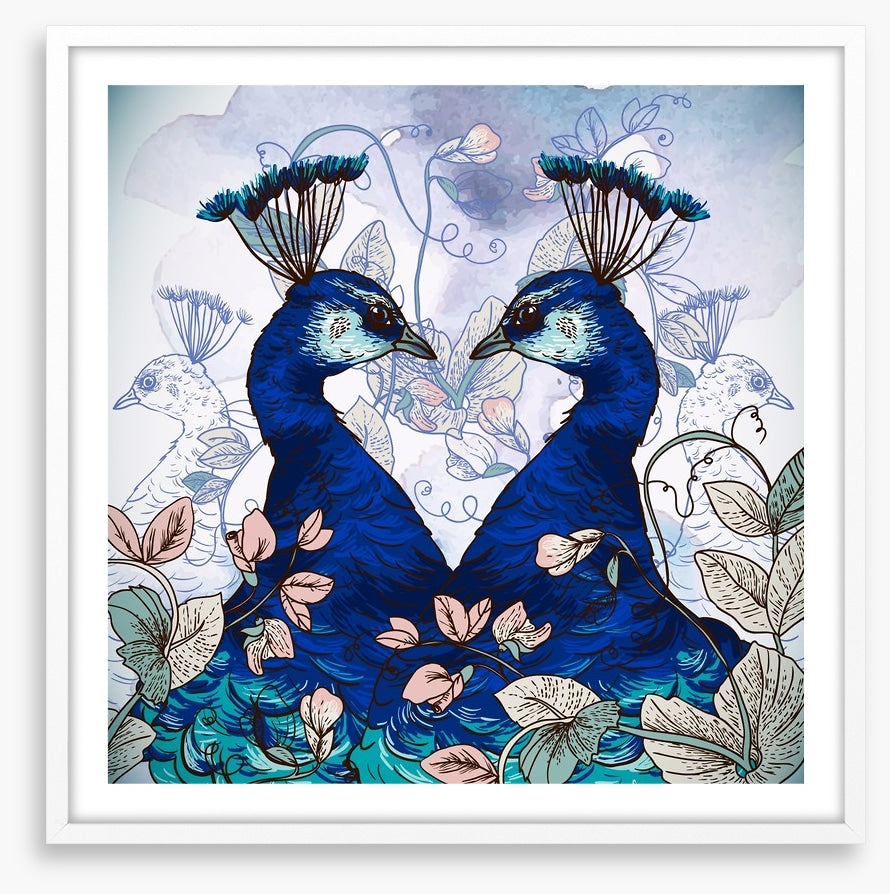 Peacock pair