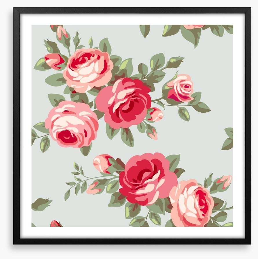 Vintage style rose wallpaper