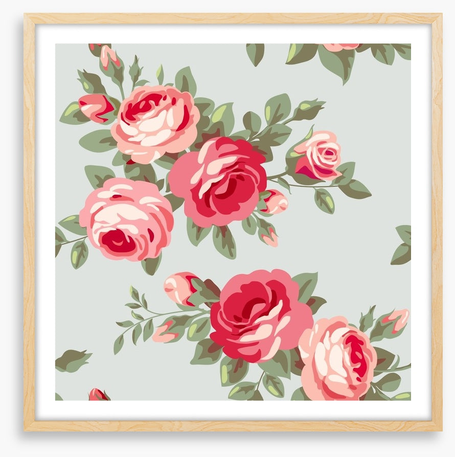 Vintage style rose wallpaper