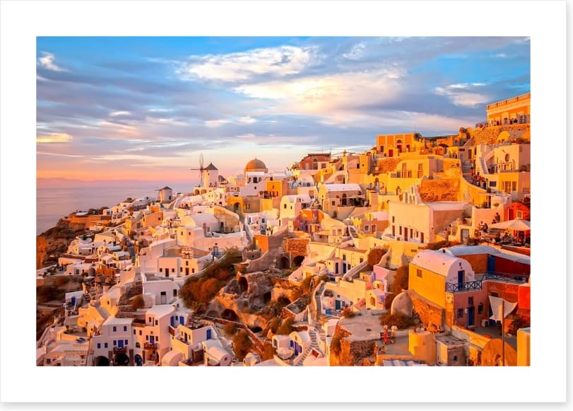 Golden Santorini sunset