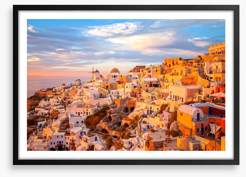 Golden Santorini sunset