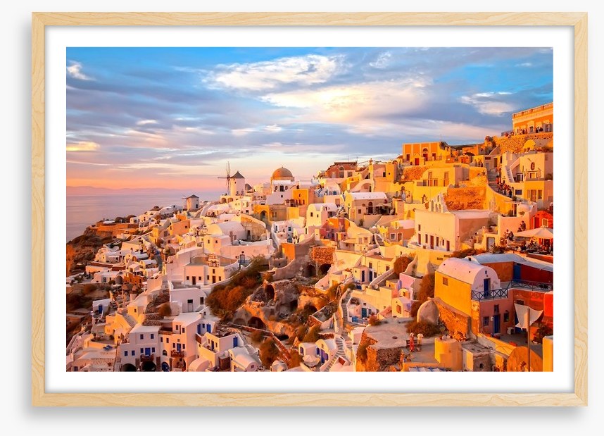 Golden Santorini sunset