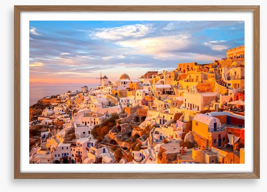 Golden Santorini sunset
