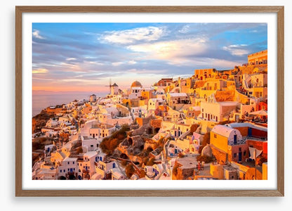 Golden Santorini sunset