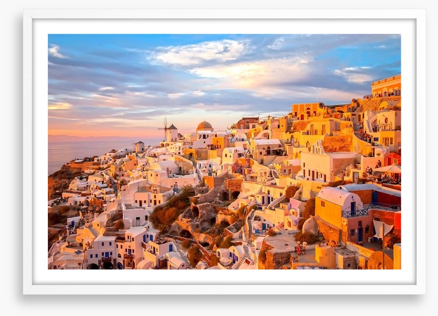 Golden Santorini sunset