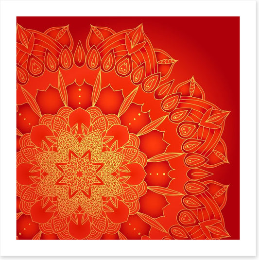 Red star mandala