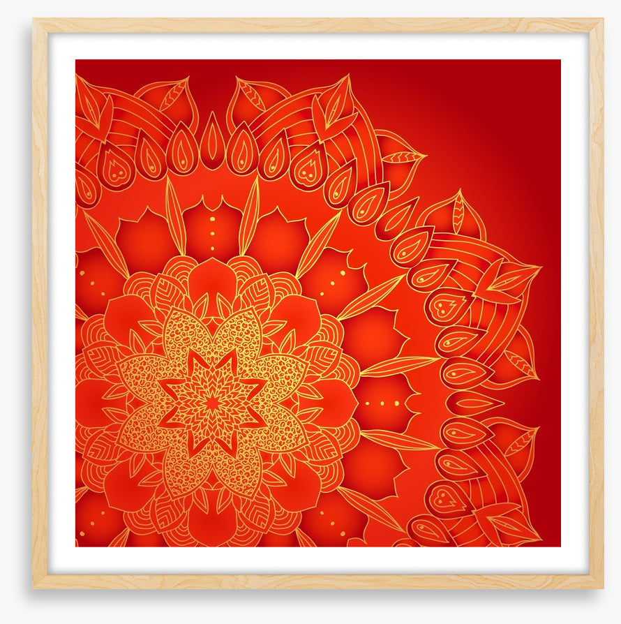 Red star mandala