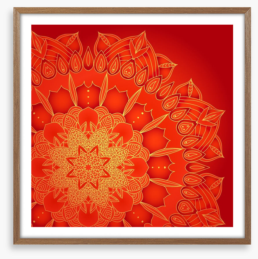 Red star mandala