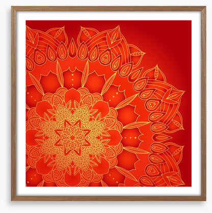 Red star mandala