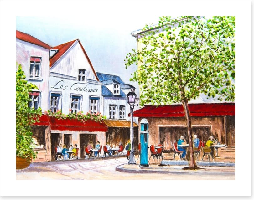 Cafes in the village square