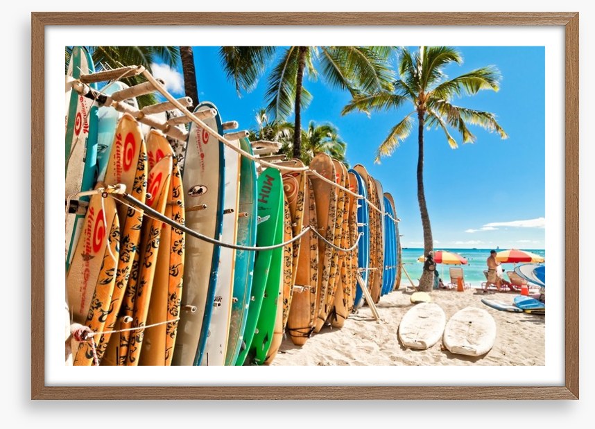 Surfboards at Waikiki Beach