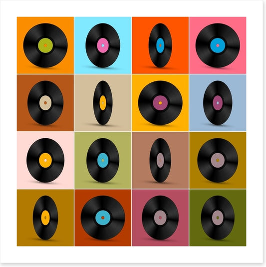 Retro vinyl records
