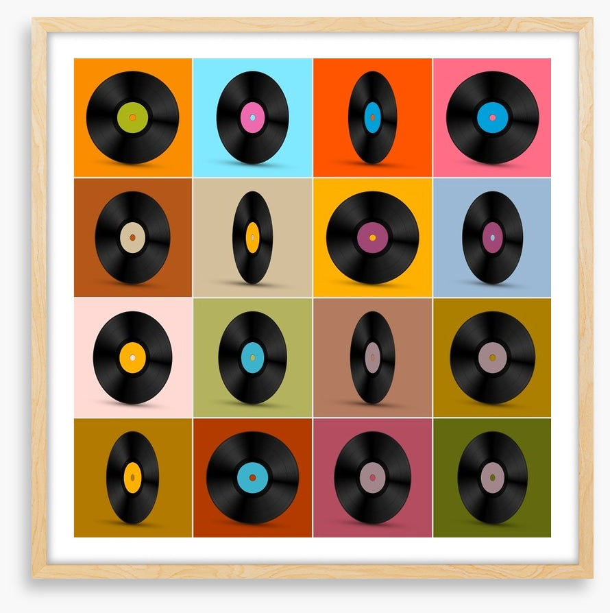 Retro vinyl records