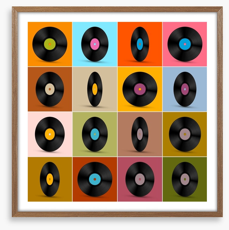 Retro vinyl records