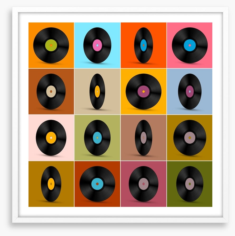 Retro vinyl records
