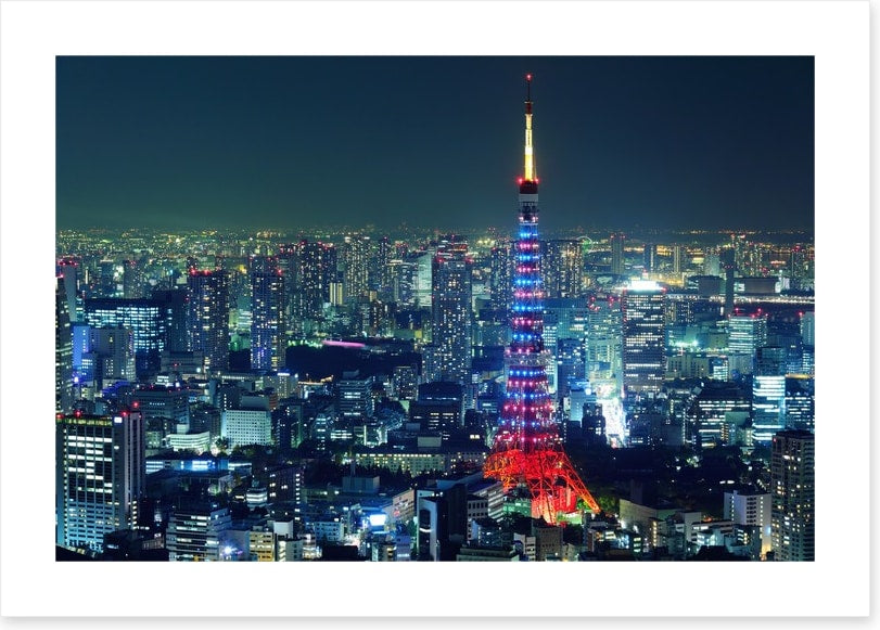 Tokyo city illuminated