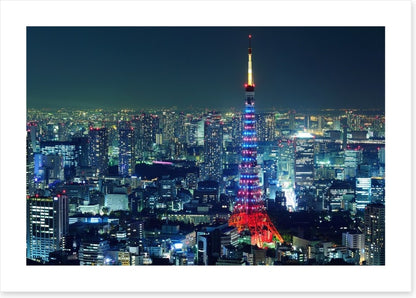 Tokyo city illuminated