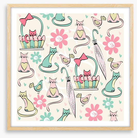 Kittens and flowers