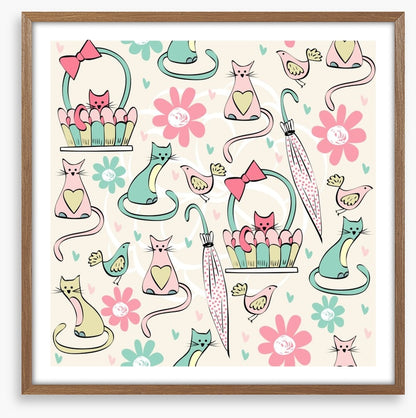 Kittens and flowers
