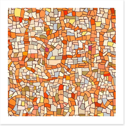 Marble orange mosaic