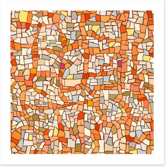 Marble orange mosaic