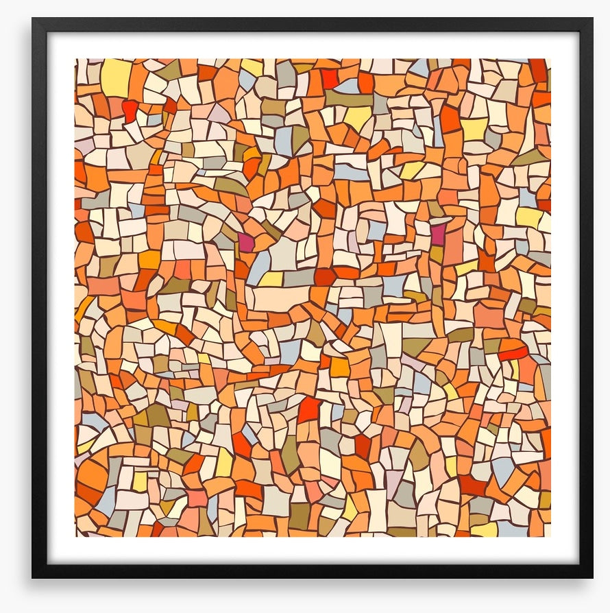 Marble orange mosaic