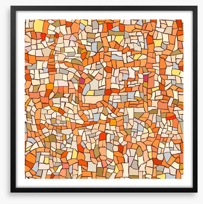 Marble orange mosaic