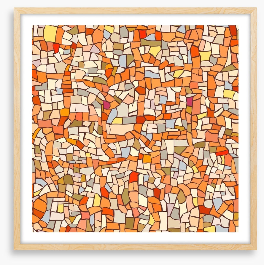 Marble orange mosaic