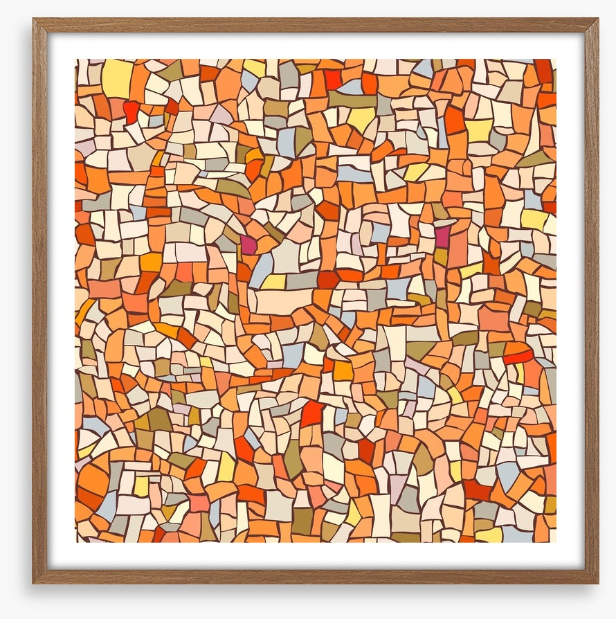Marble orange mosaic