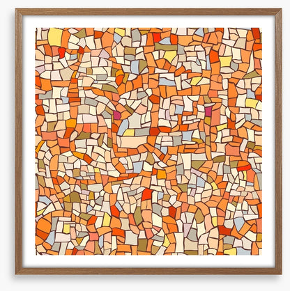 Marble orange mosaic
