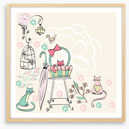 Kittens and flowers