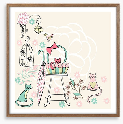 Kittens and flowers