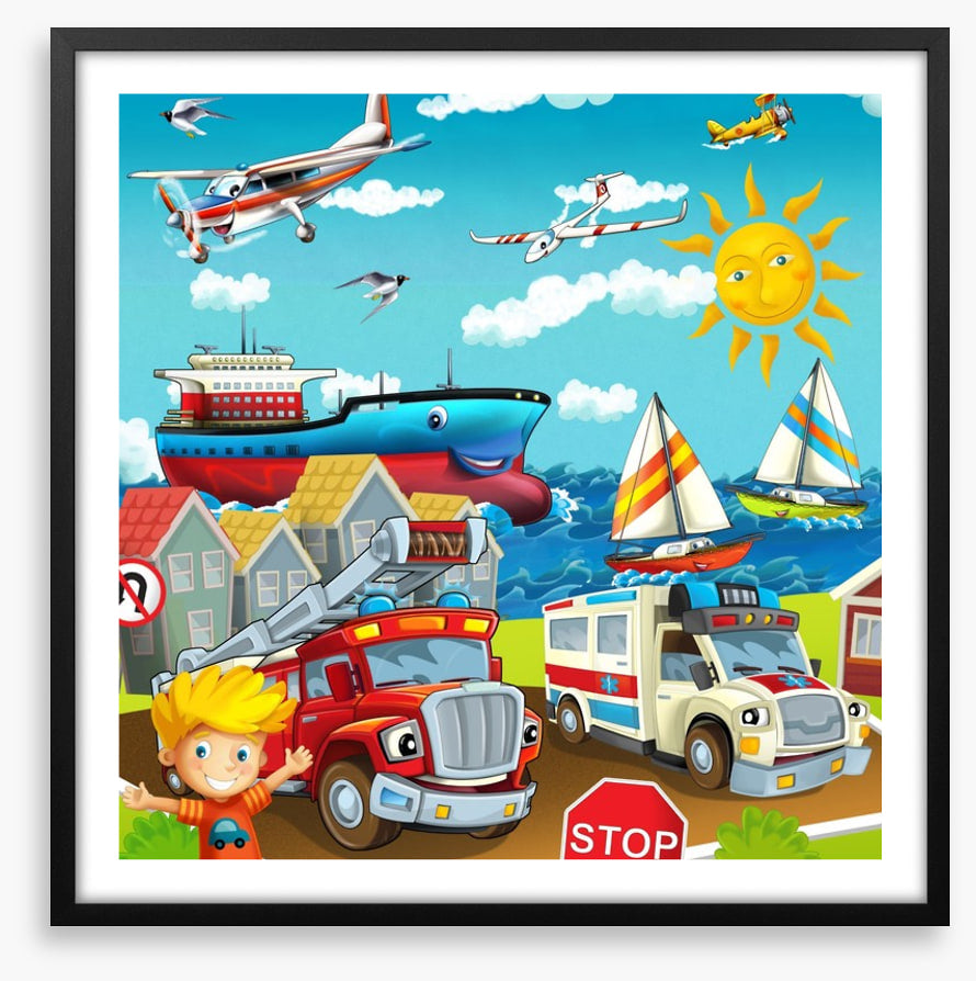 The bustling port