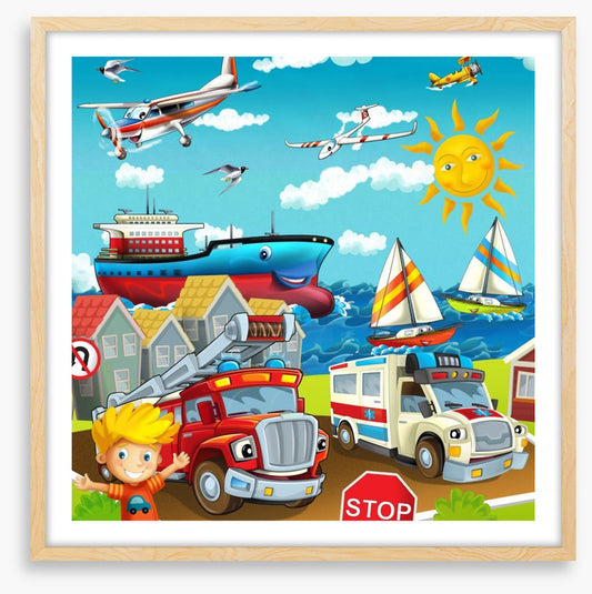 The bustling port