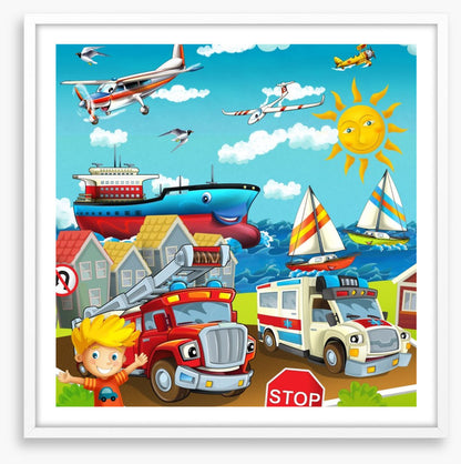 The bustling port