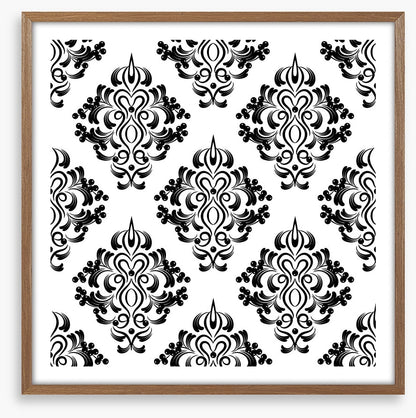 Black and white damask