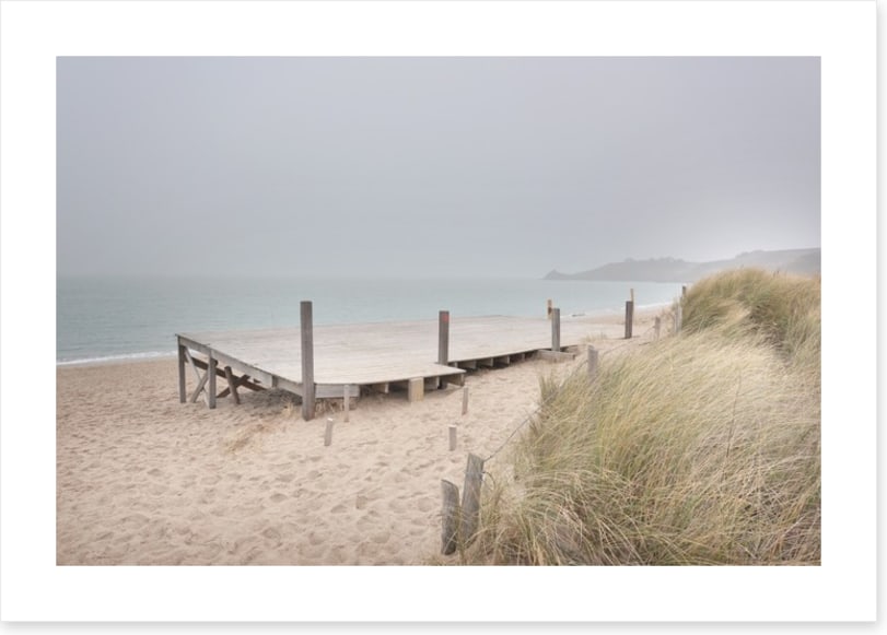 White sand jetty