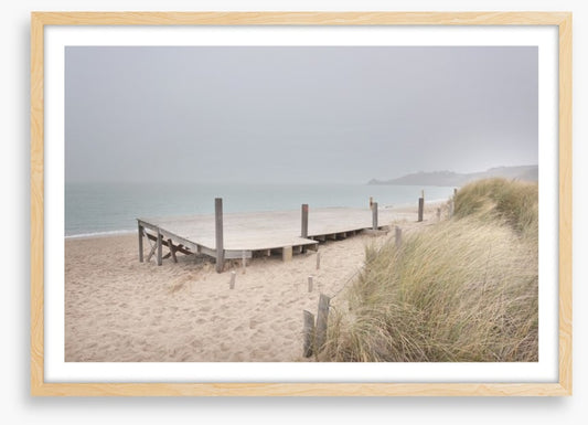 White sand jetty