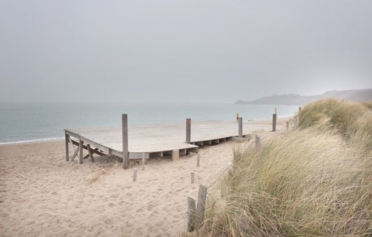 White sand jetty