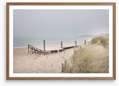 White sand jetty