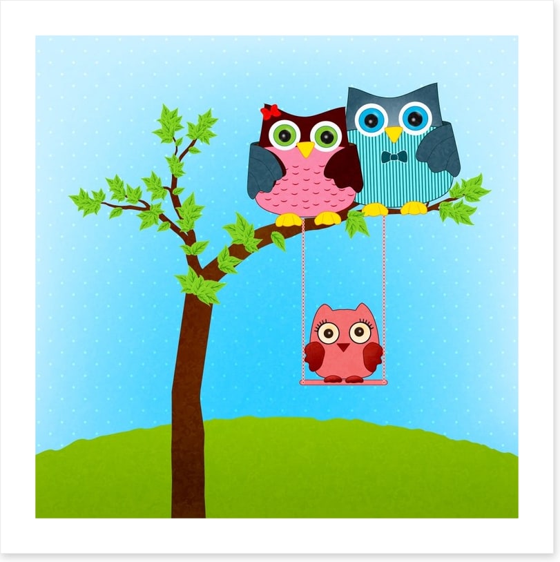 Baby owl swing