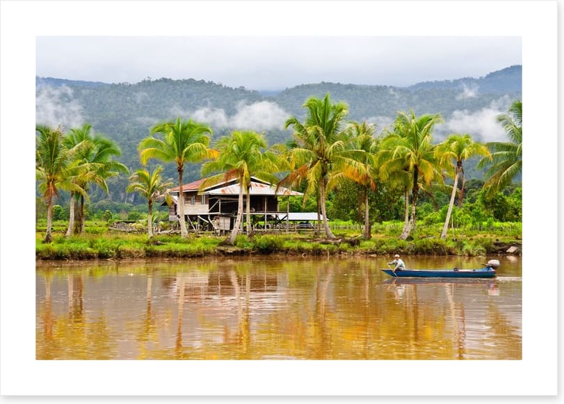 Boating in Borneo