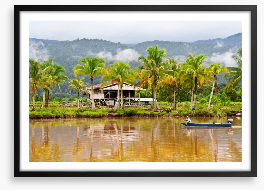 Boating in Borneo