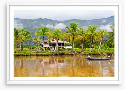 Boating in Borneo