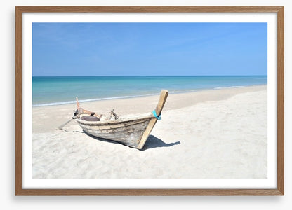 Longtail boat on the beach