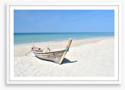 Longtail boat on the beach
