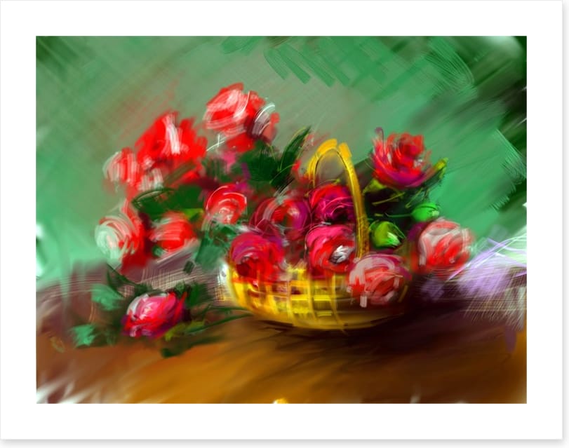 Basket of roses