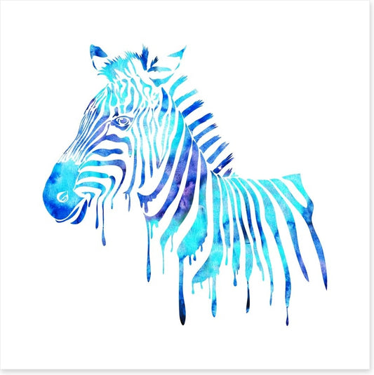 Dripping zebra blue